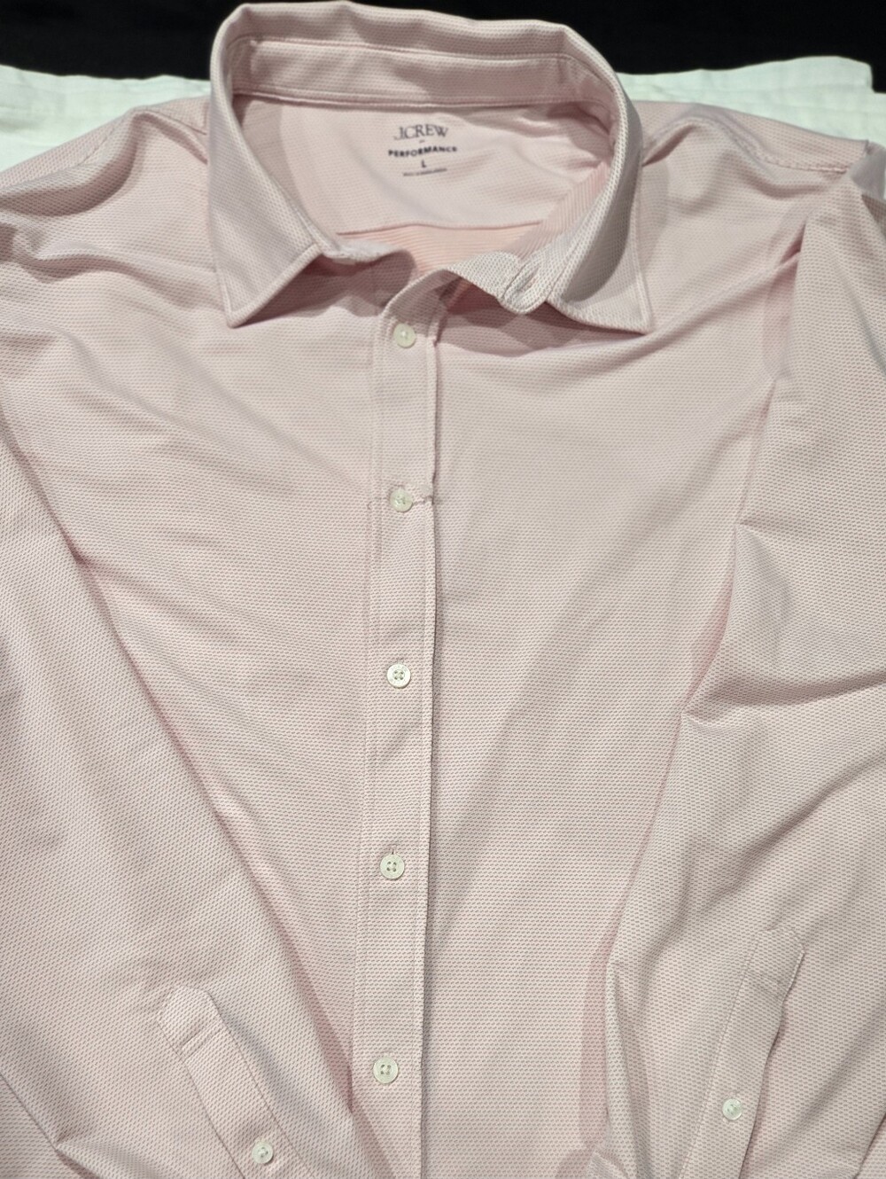 New With Out Tags J. Crew Performance Men's Pink Long-Sleeve Button-Up Shirt